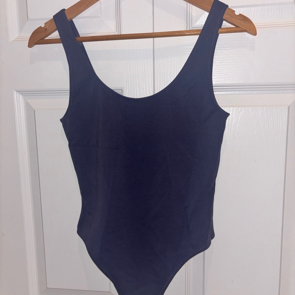 Aritzia Wilfred Free Blue Bodysuit